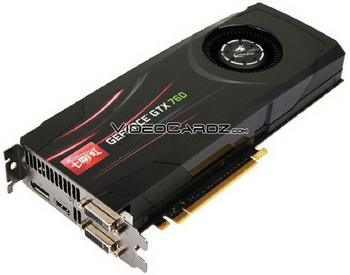 3D-card Colorful GTX 760 is equipped with video outputs, DVI-I, DVI-D, HDMI and DisplayPort